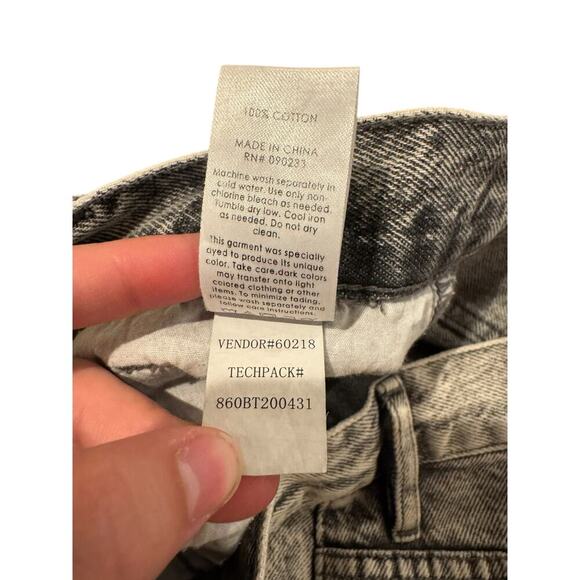 Pacsun Women’s Jeans Size 24 High Rise Straight Acid Wash Gray Denim 100% Cotton - Picture 8 of 8